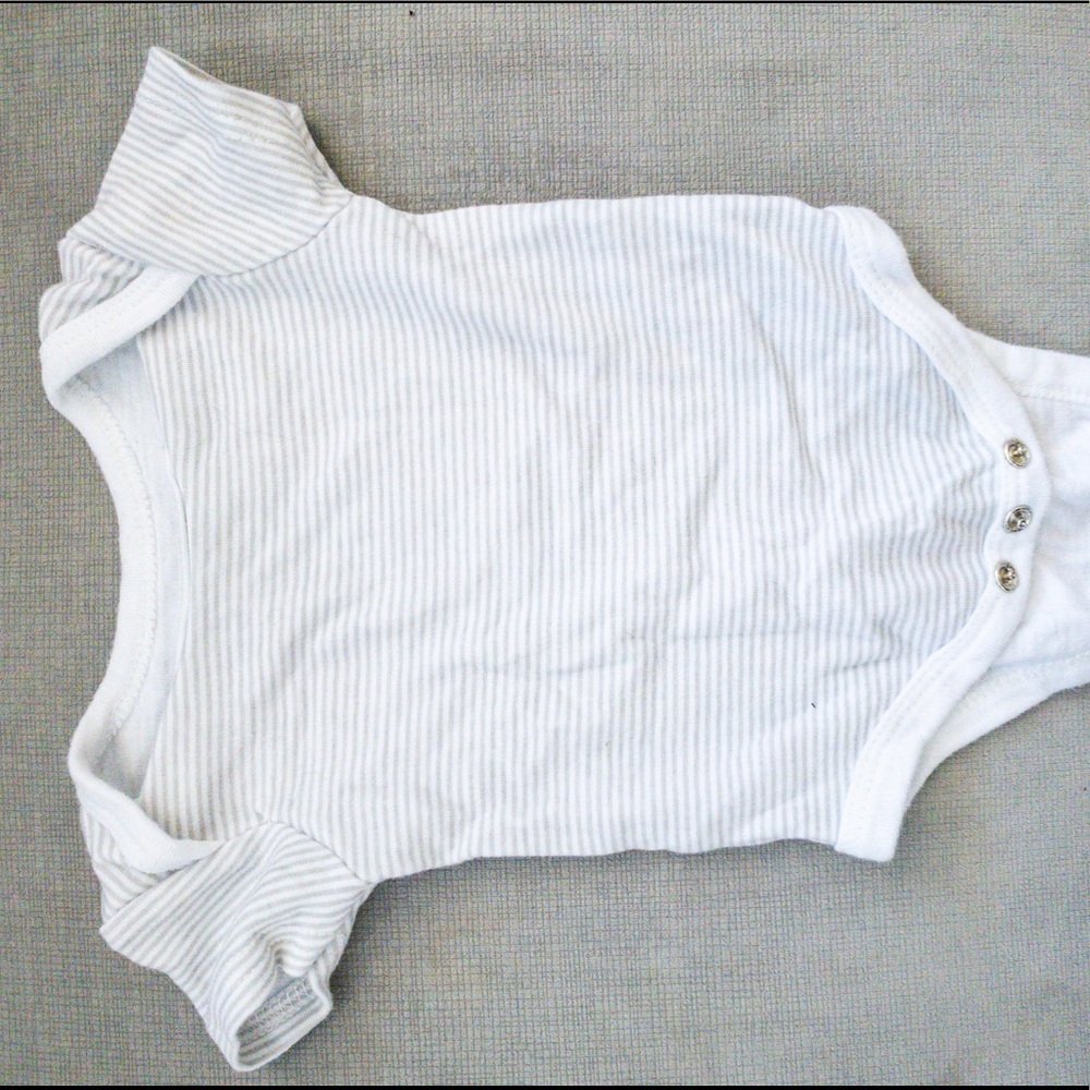 Grey + White Onesie